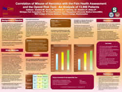 Correlation of Misuse of Narcotics with the Pain Health Assessmen